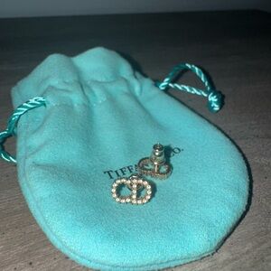 Christian Dior Clair D Lune Stud Earrings